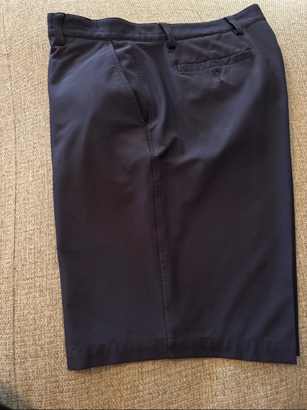 Men's Flat Front Dress Shorts in Navy